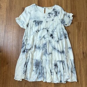 Altar’d State Tie Dye Ruffle T-Shirt Dress